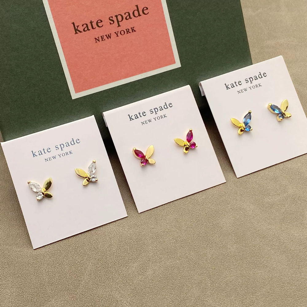 kate spade Sterling Silver Asymmetric Butterfly Zircon Stud Earrings